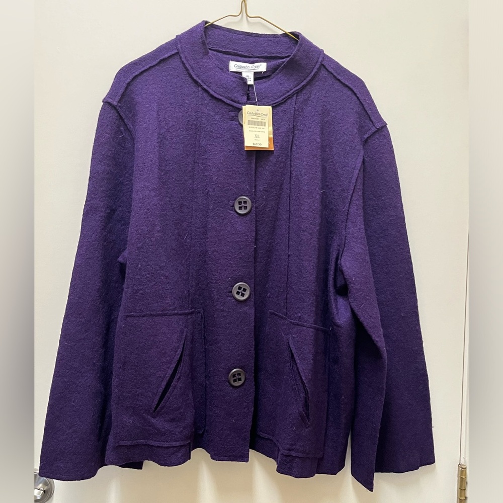 Coldwater Creek wool blend jacket, NWT, XL